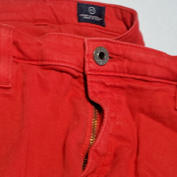 AG "The Stevie Ankle Slim Straight Leg" Red pants - Picture 10 of 10